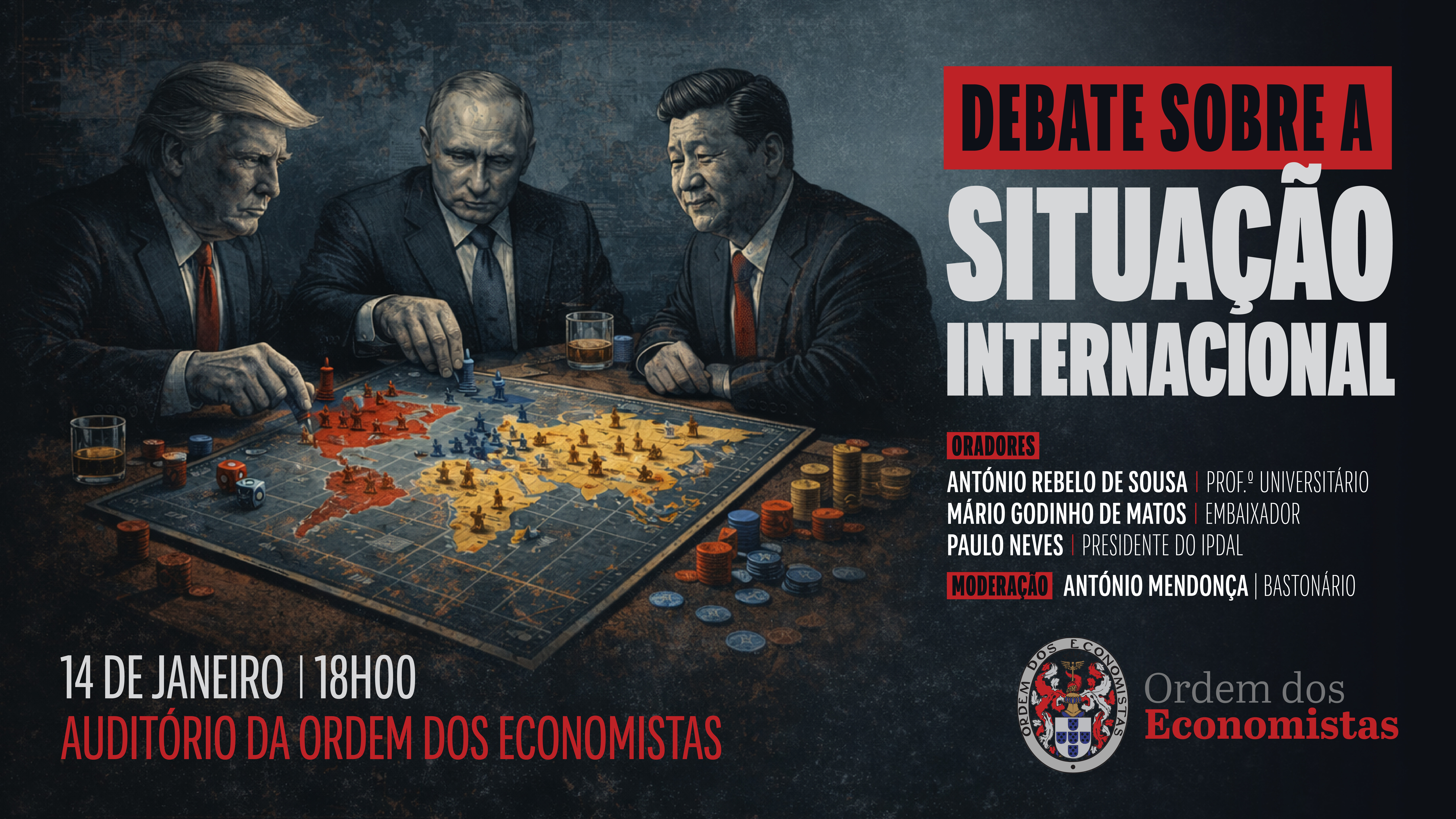 Cartaz -Debate Situa&ccedil;&atilde;o Geopol&iacute;tica Internaci...